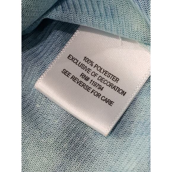 One World Live & Let Live Tie Dye Multi Color Short Sleeve V Neck Blouse Shirt - Picture 4 of 7